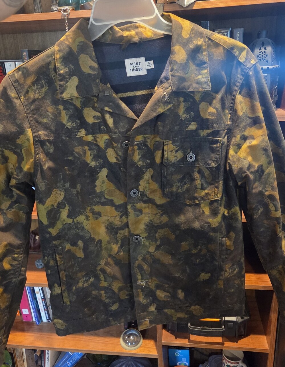 Huckberry Limited Edition Men's Olive/Black Camouflage Work Jacket